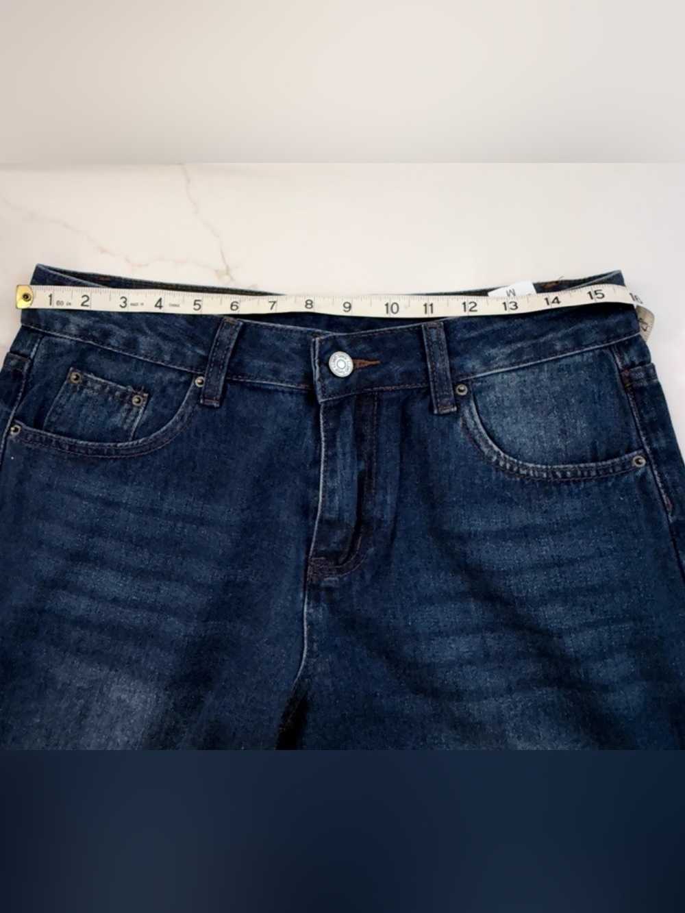 NWOT Gaiety Dark Wash Mid Rise Wide Leg Stretch Jeans Size M - Picture 6 of 9